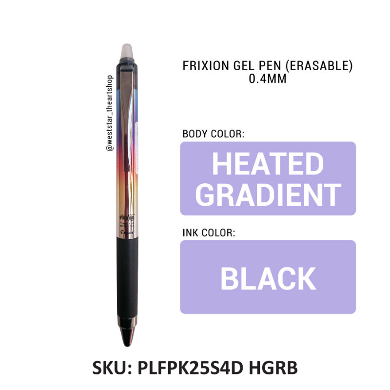 Pilot Frixion Point Knock , Pilot Knock, Pilot Frixion Erasable Gel Pen (0.4mm)