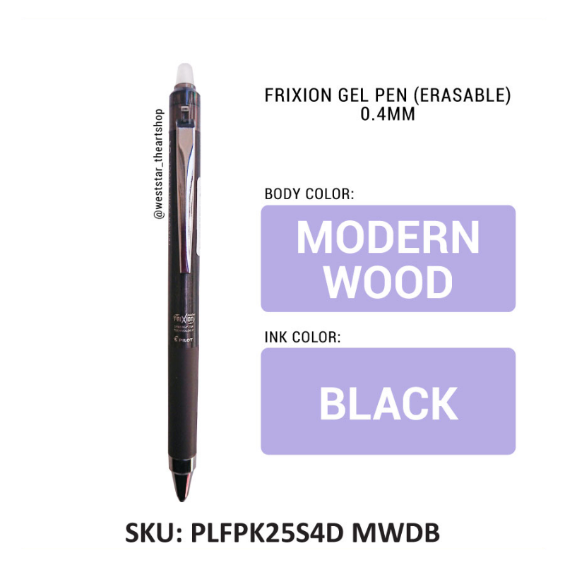 Pilot Frixion Point Knock , Pilot Knock, Pilot Frixion Erasable Gel Pen (0.4mm)