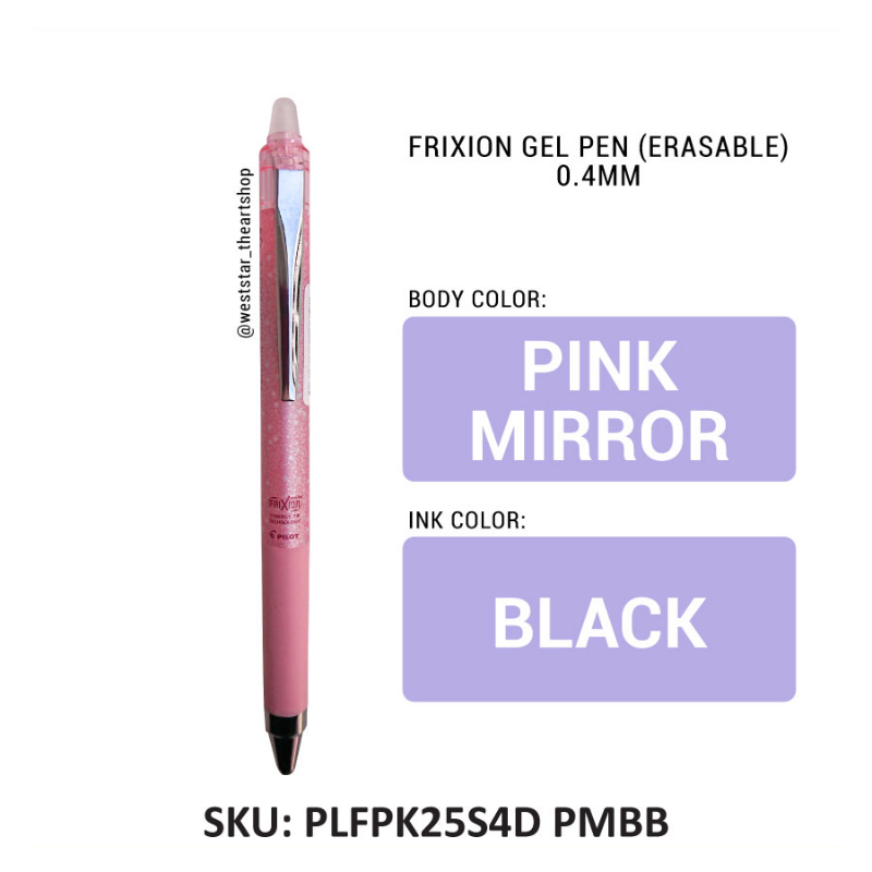 Pilot Frixion Point Knock , Pilot Knock, Pilot Frixion Erasable Gel Pen (0.4mm)