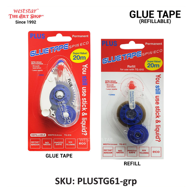 PLUS Glue Tape, Refill (Sold Individually)