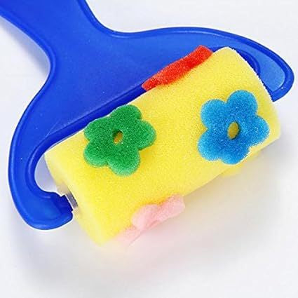 [Weststar TAS]  4cm / 7cm Sponge Roller 4pcs with designs - HMS74014 / HMSY7014