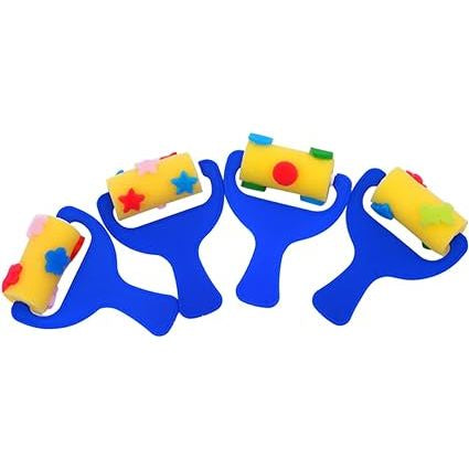 [Weststar TAS]  4cm / 7cm Sponge Roller 4pcs with designs - HMS74014 / HMSY7014