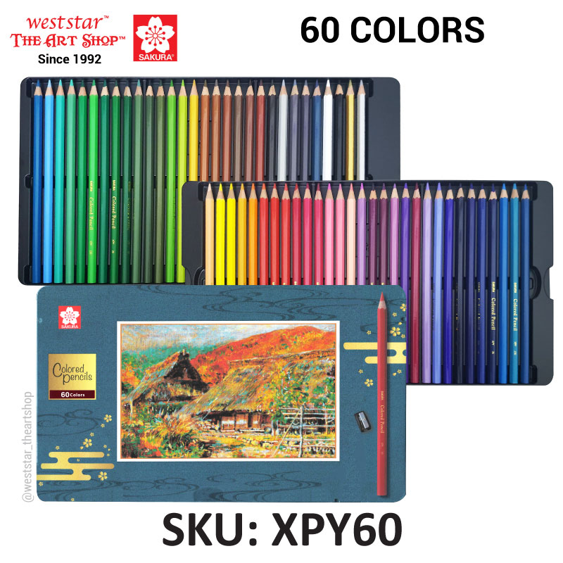 Sakura Oil Color Pencil , Sakura Oil Based Color Pencil (24, 48, 60colors) *Online Exclusive Promo*