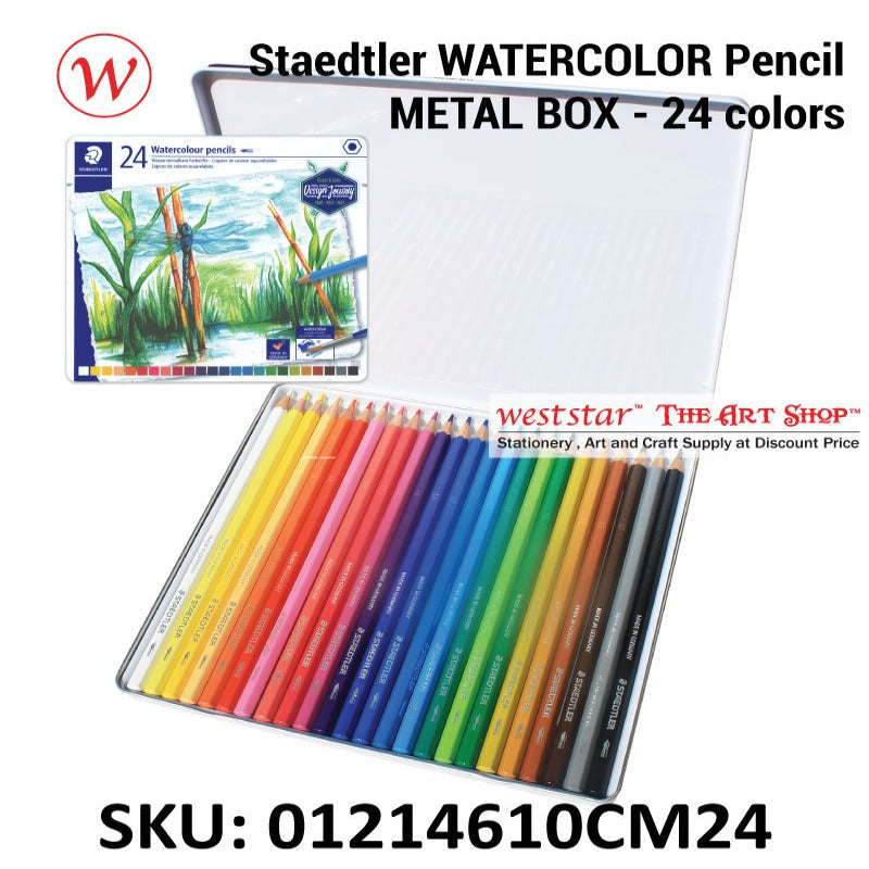 Steadtler HIgh Quality WATERCOLOR Pencil | in METAL BOX