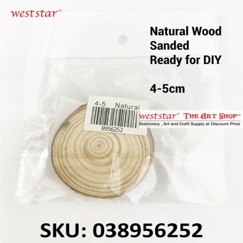 Pine Wood | Natural wood slices for craft | 4-5cm 2pcs / pkt
