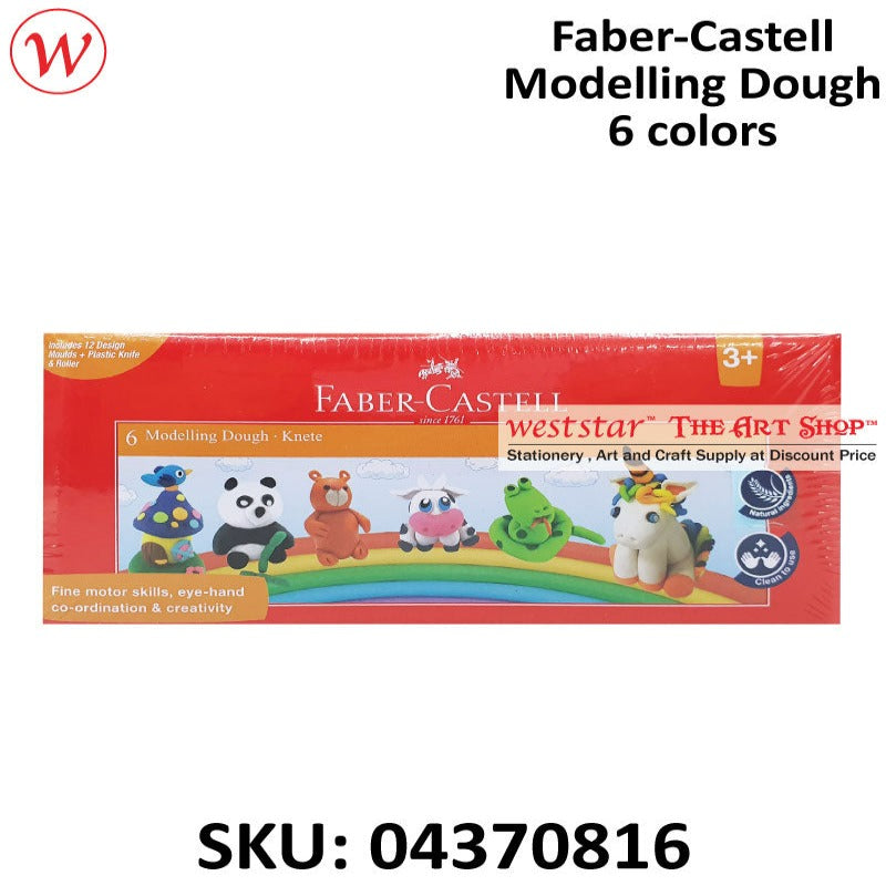 Faber-Castell Modelling Dough (Clay / Plasticine / Tanah liat) | 6 colors