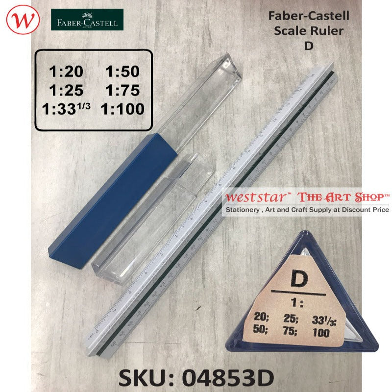 D Scale Rular Weststar / The Art Shop | Buy Faber-Castell Reduction Scale Ruler | D ...