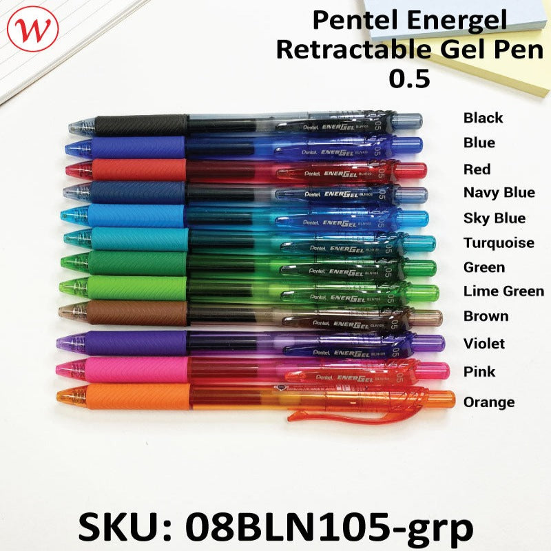 Pentel Energel Retractable Gel Pen (BLN105) | 0.5mm