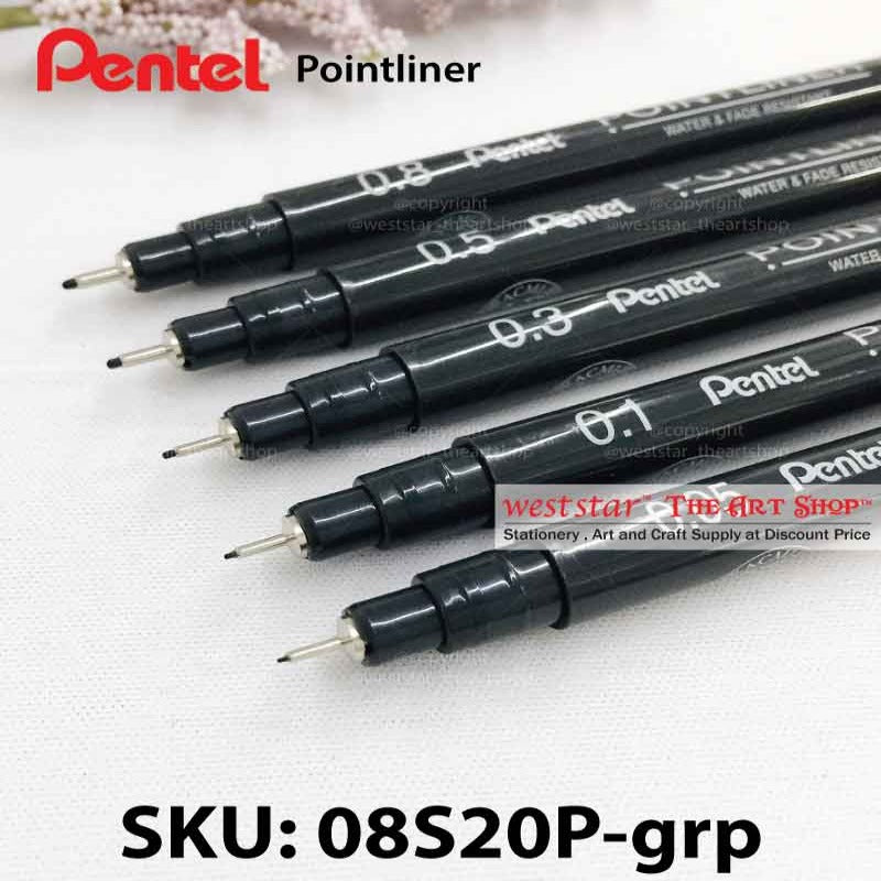 Pentel Drawing Pen Pointliner S20P- Black