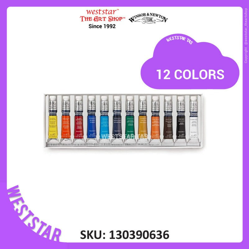 Winsor & Newton Cotman Watercolour Set (8ml) | 12colors