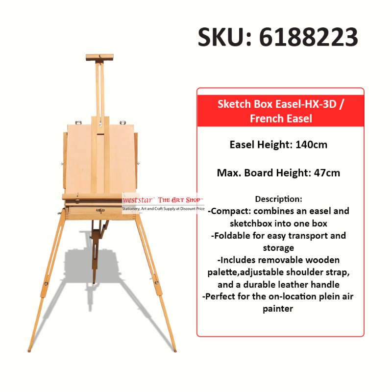 Sketch Box Easel HX 3D French Easel 6188223 Weststar The Art