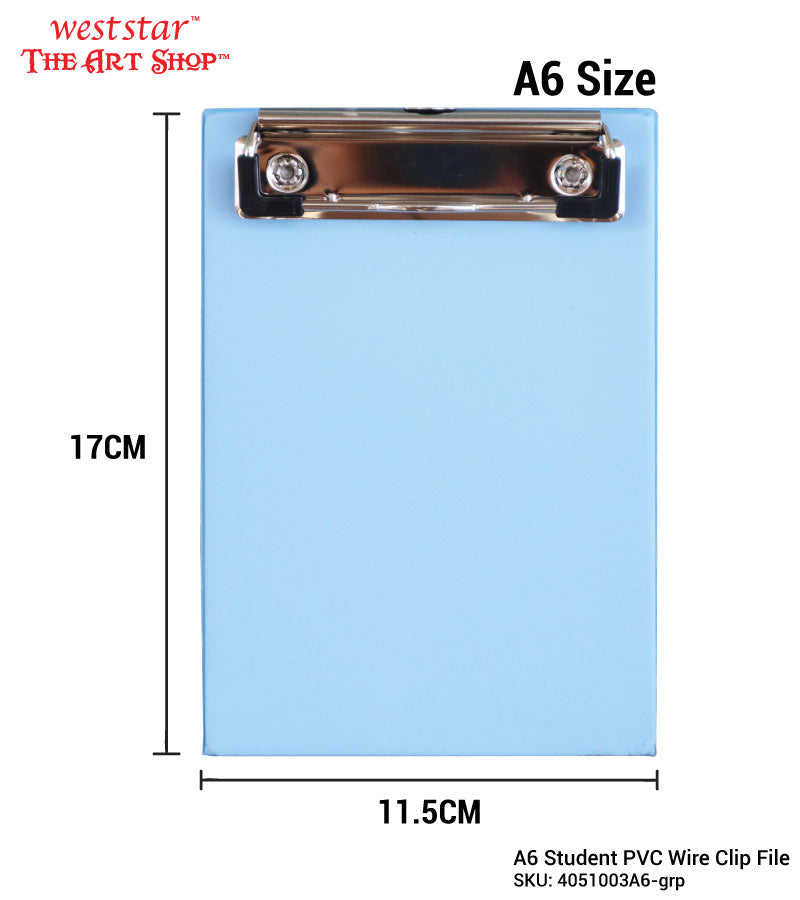 A6 Wire Clip Board (PVC) Emi 1340 | Colored