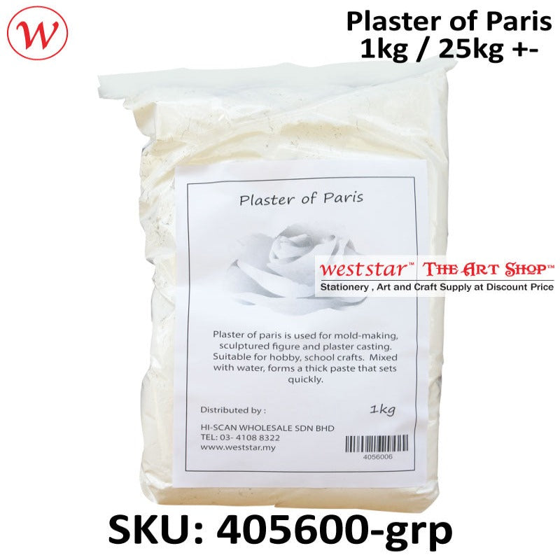 Plaster of Paris - 1kg / 25kgs +-