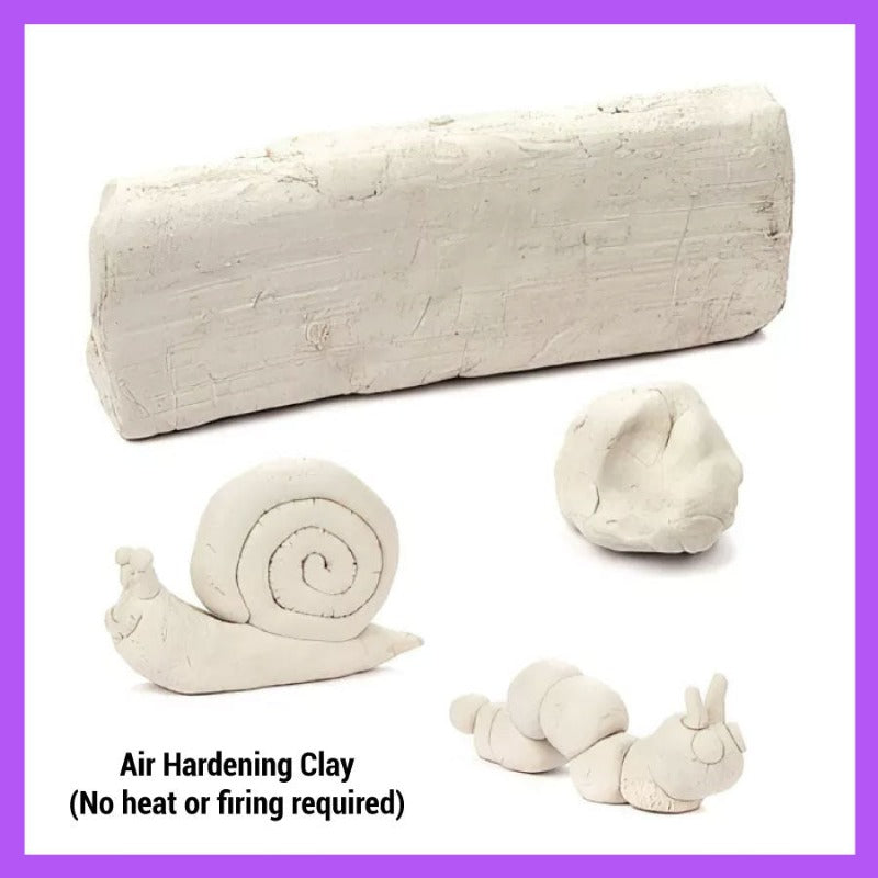 Mungyo Sculpt Dry Clay, Air Hardening Clay (500g) - White, Peach, Terracotta Color