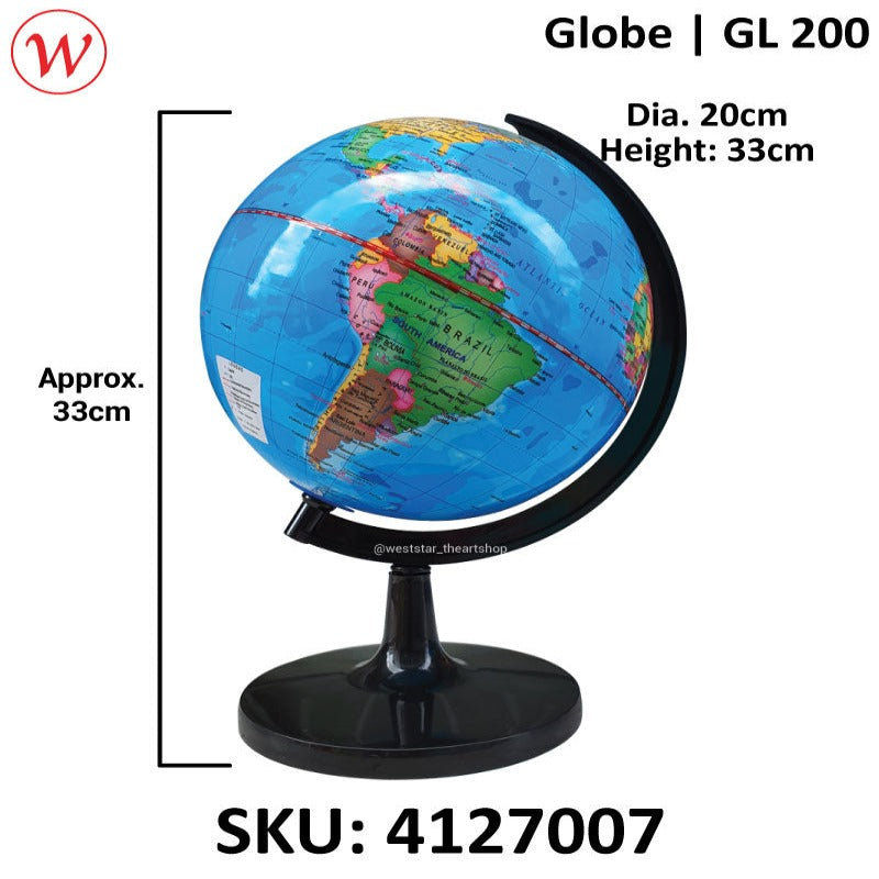 Rotary Globe with Plastic Stand