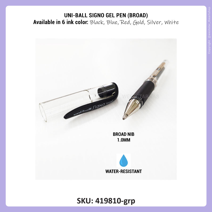 UNI-ball UM-153 Signo Gel Pen Uni Signo Gel Pen UM153 (Water-resistant) Broad Nib