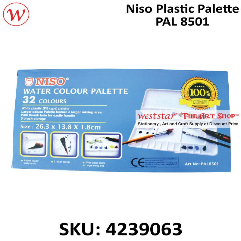 Niso PAL 8501 Plastic Folding Painting / Mixing Palette | 29 + 3 Wells