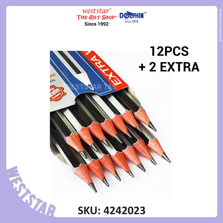 Dolphin Platinum 2B Pencil (DOL-PT2B14) | 12 + 2pcs