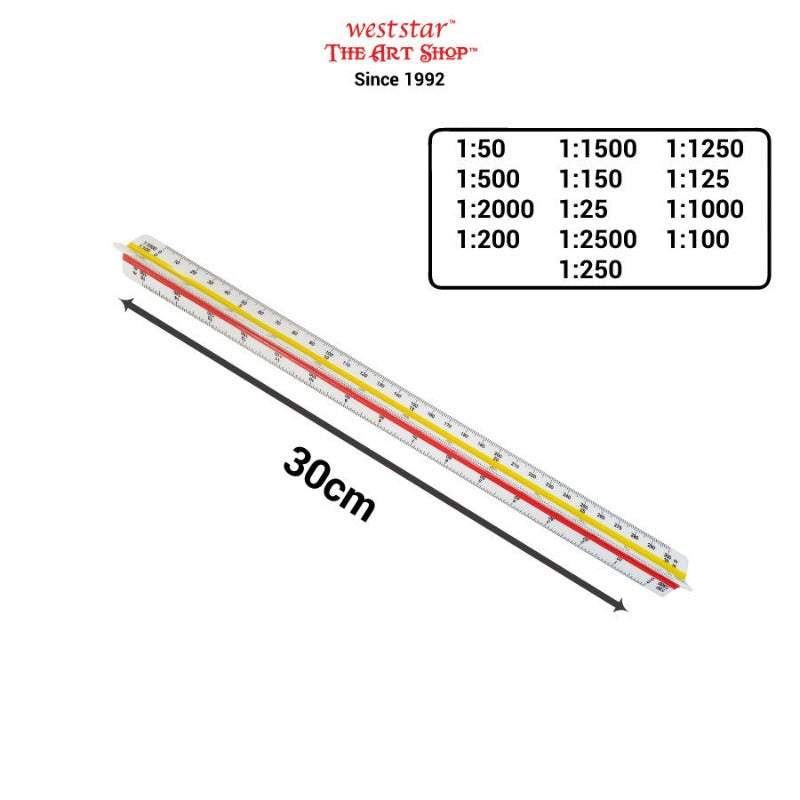 Weststar / The Art Shop | Buy Triangle Plastic Scale Ruler (For ...