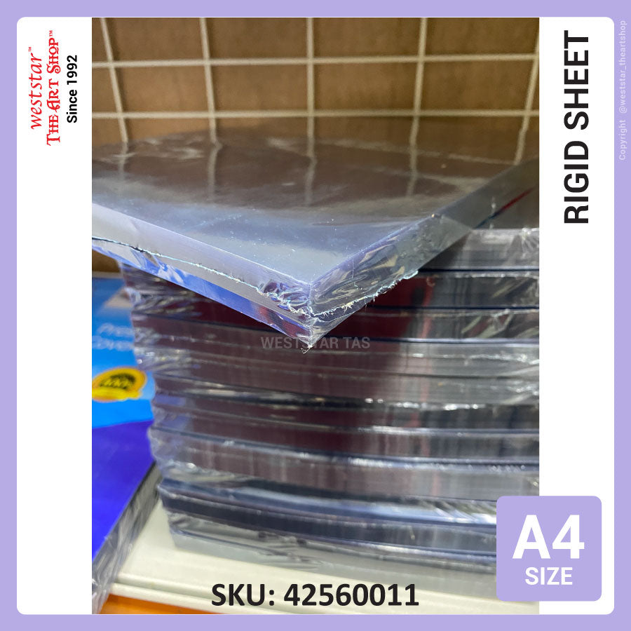 A4 Rigid Sheet, Plastic Cover, Transparent Sheet, Plastic Sheet (100pcs/pkt)