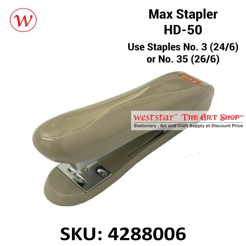 Max HD-50 Stapler | Use staples No.3 or No.35