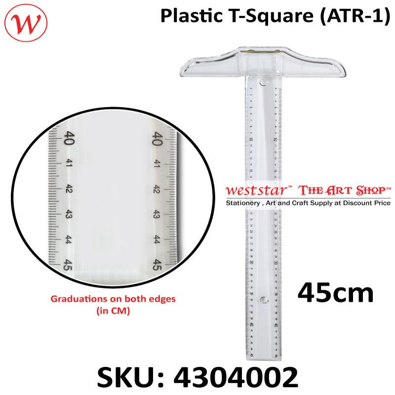 Plastic T-Square (ATR-1) | 45cm