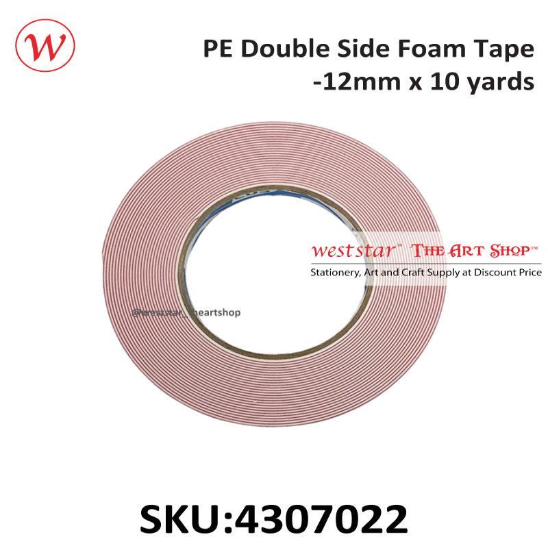 PE Double Side Foam Tape-12mm x 10 yards