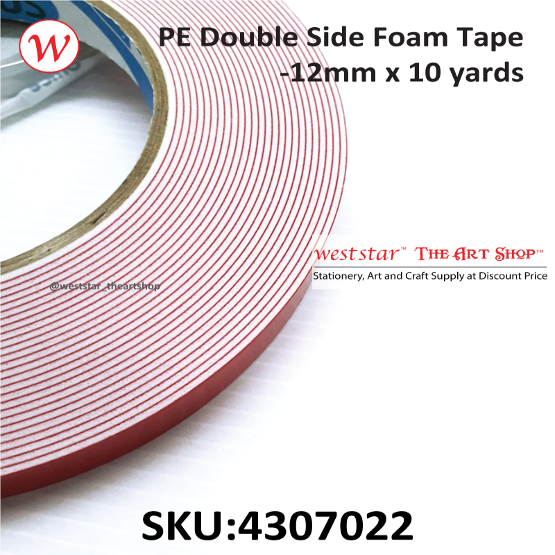 PE Double Side Foam Tape-12mm x 10 yards