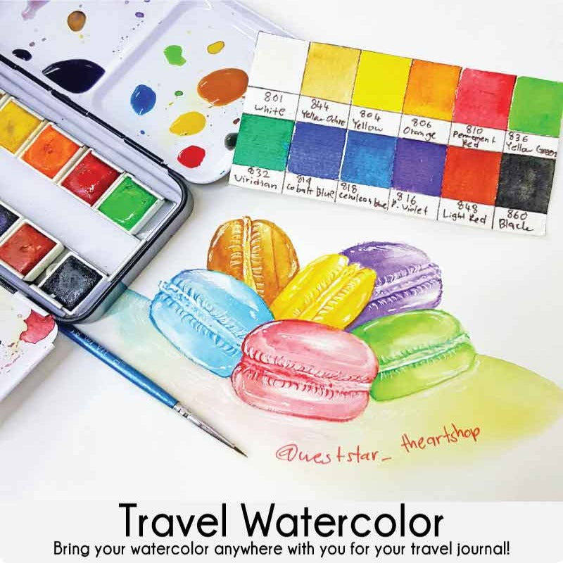 Mini Watercolor for Travelling | Perfect for travel journal or a gift