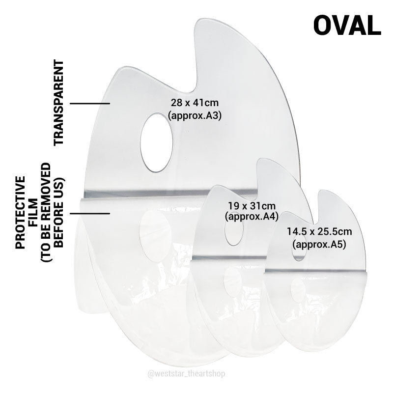 Artys Acrylic Palette - Oval / Oblong