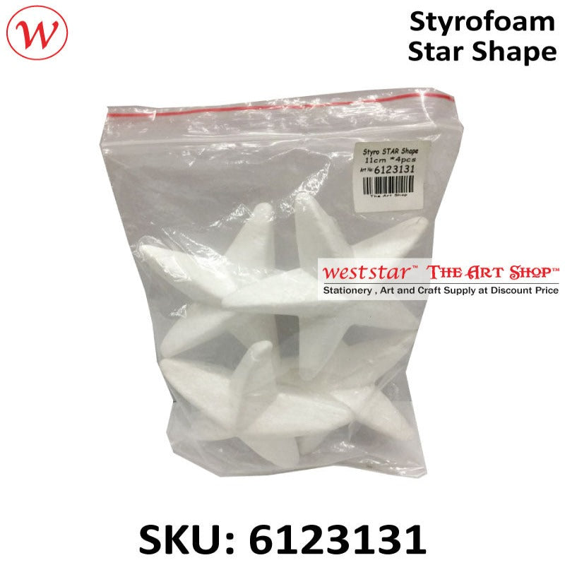 Styrofoam Star Shape (4pcs) | #11