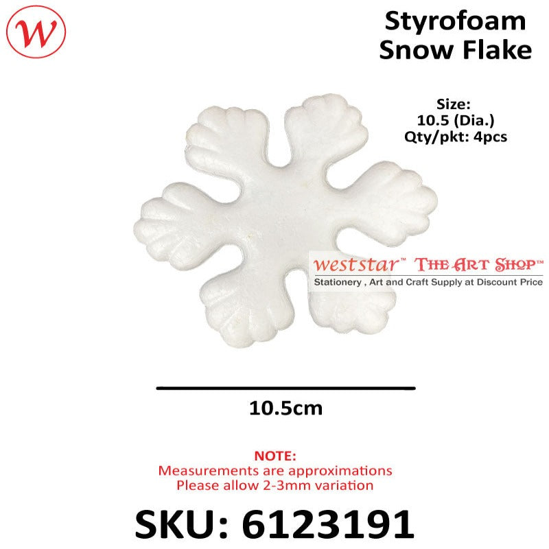 Styrofoam Snow Flake (4pcs) | #11