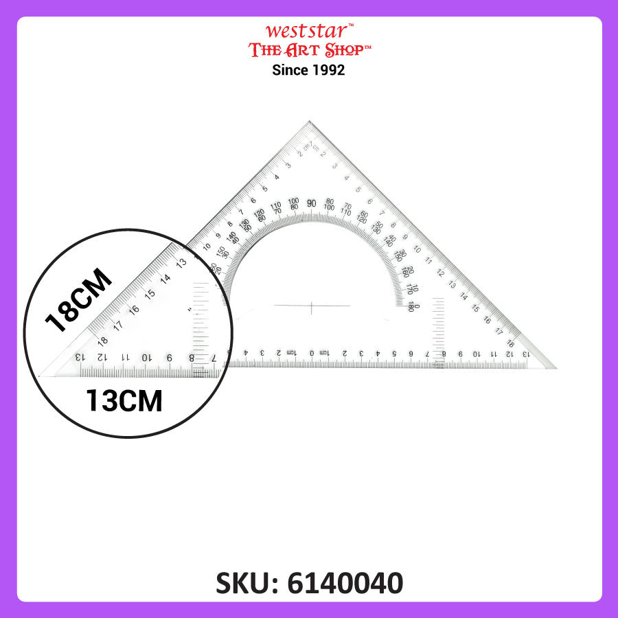 Butterfly Set Square 30cm Set Square Clear Set Square 30cm (2pcs)