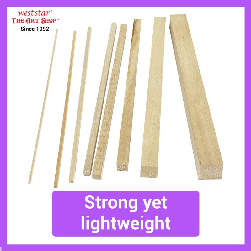 Paulownia Wood Stick , Lightweight, Strong | 25cm length
