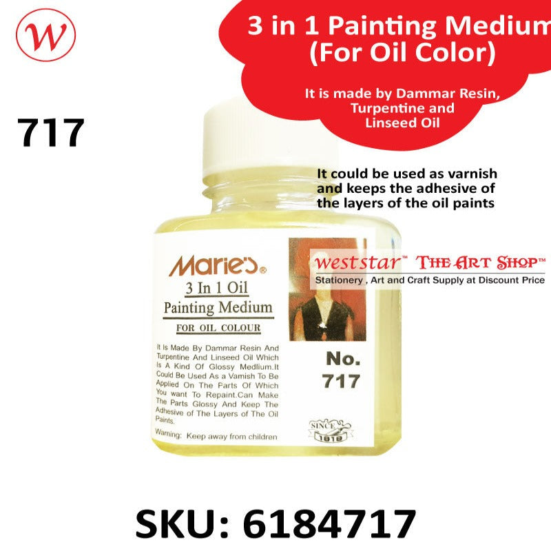 Marie's 3 in 1 Oil Painting Medium 75ml (No.717) | FOR OIL COLOR