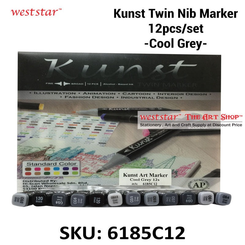 Kunst - Cool Grey Set 12pcs