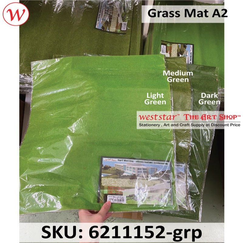 Grass mat for model making | A2+ (50cm x 60cm)