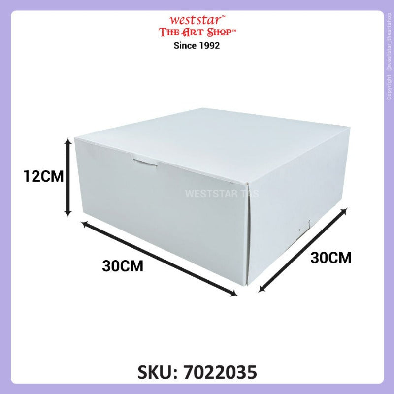 White Cake Box 12x12x5inch (30x30x12cm)