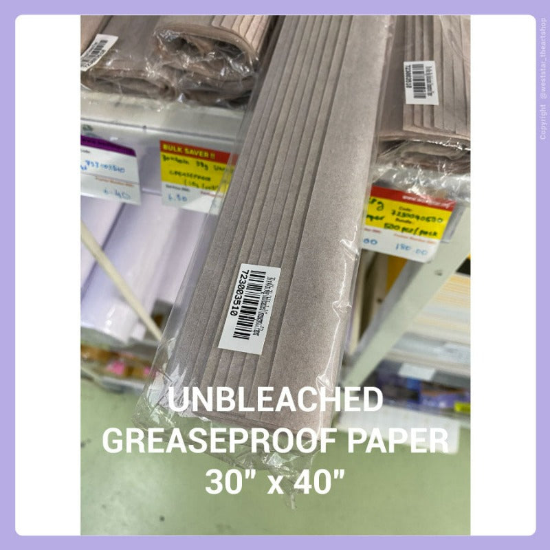 Unbleached Greaseproof Paper (38gsm) 30"x40" | 10sheets