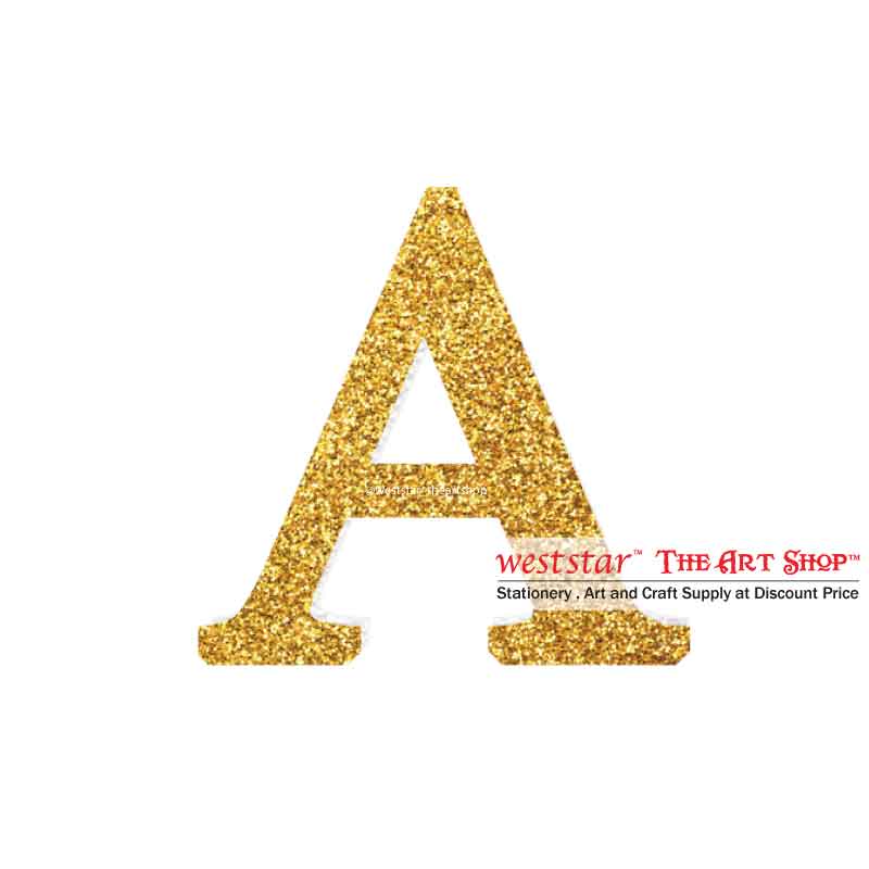 Styrofoam - Alphabet with Gold Glitter