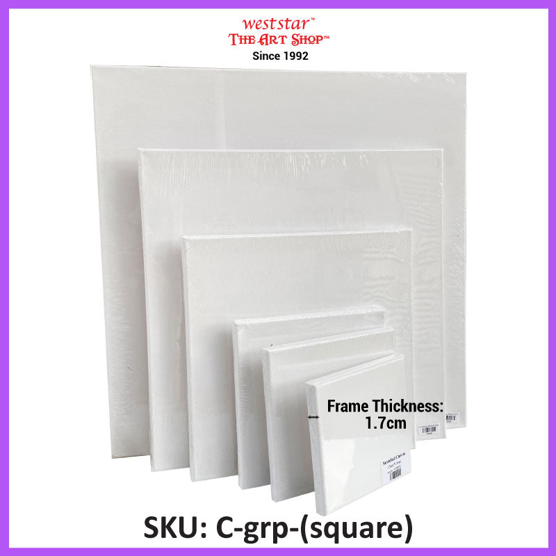 Stretched Canvas, Canvas Board, Painting Canvas (SQUARE) - Economical