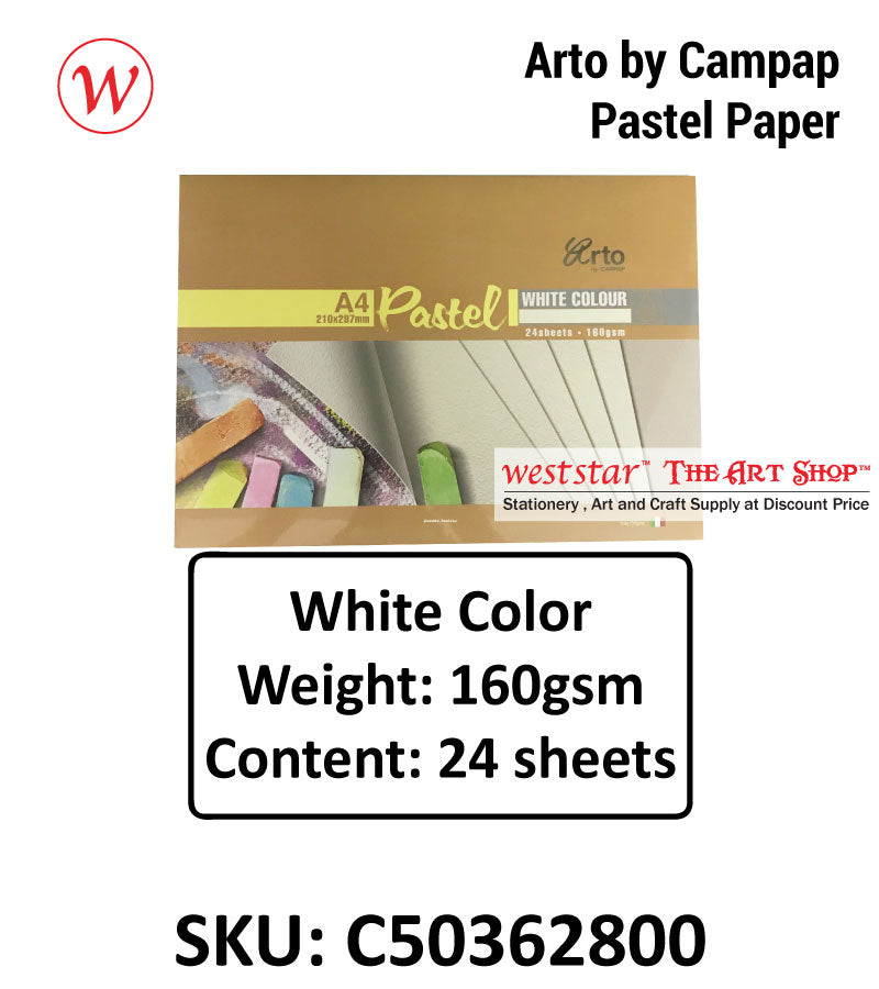 Arto Pastel Pad 24sheets | A4 - 160gsm (ACID FREE)