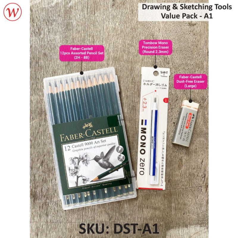 Faber-Castell Drawing Pencil Set, Graphite Pencil Set, Drawing & Sketching Tools *VALUE PACK*