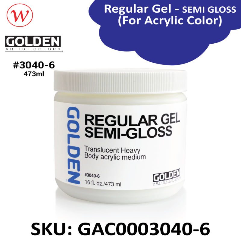 Golden Regular Gel SEMI-GLOSS | (For Acrylic Color)