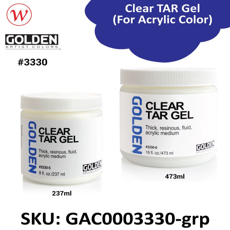 Golden Clear Tar Gel | (For Acrylic Color)