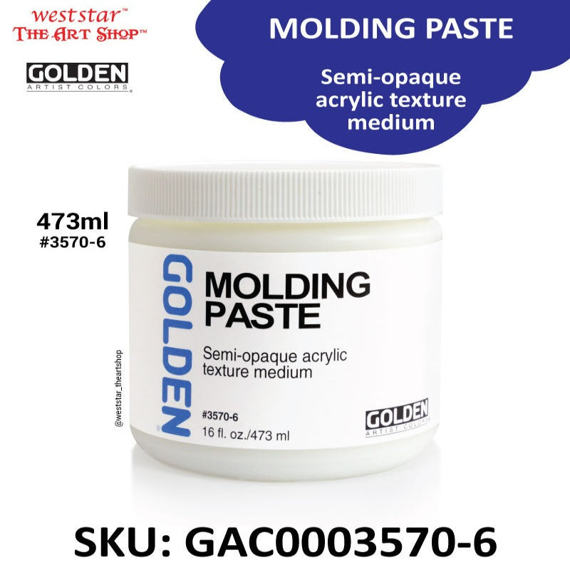 Golden Molding Paste , acrylic texture medium | 473ml