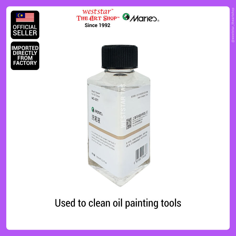 Marie's Brush Cleaner For Oil Color 100ml (Cleaner for oil painting tools)