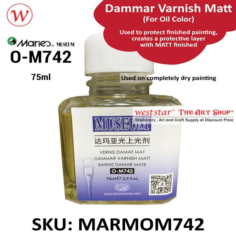 Marie's Museum - Dammar Varnish Matt - Oil Color Medium O-M742 - 75ml | (For Oil Color)