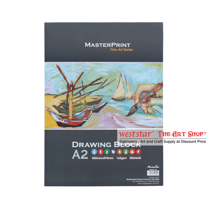 Masterprint Drawing Block A2*165gm