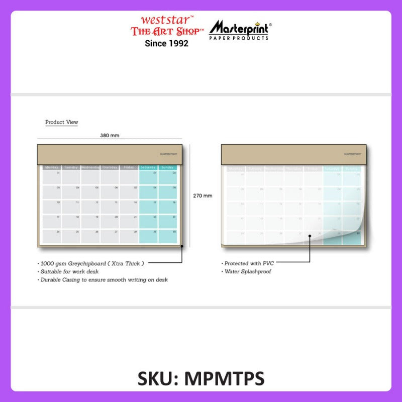 Masterprint Table Planner Small 2022